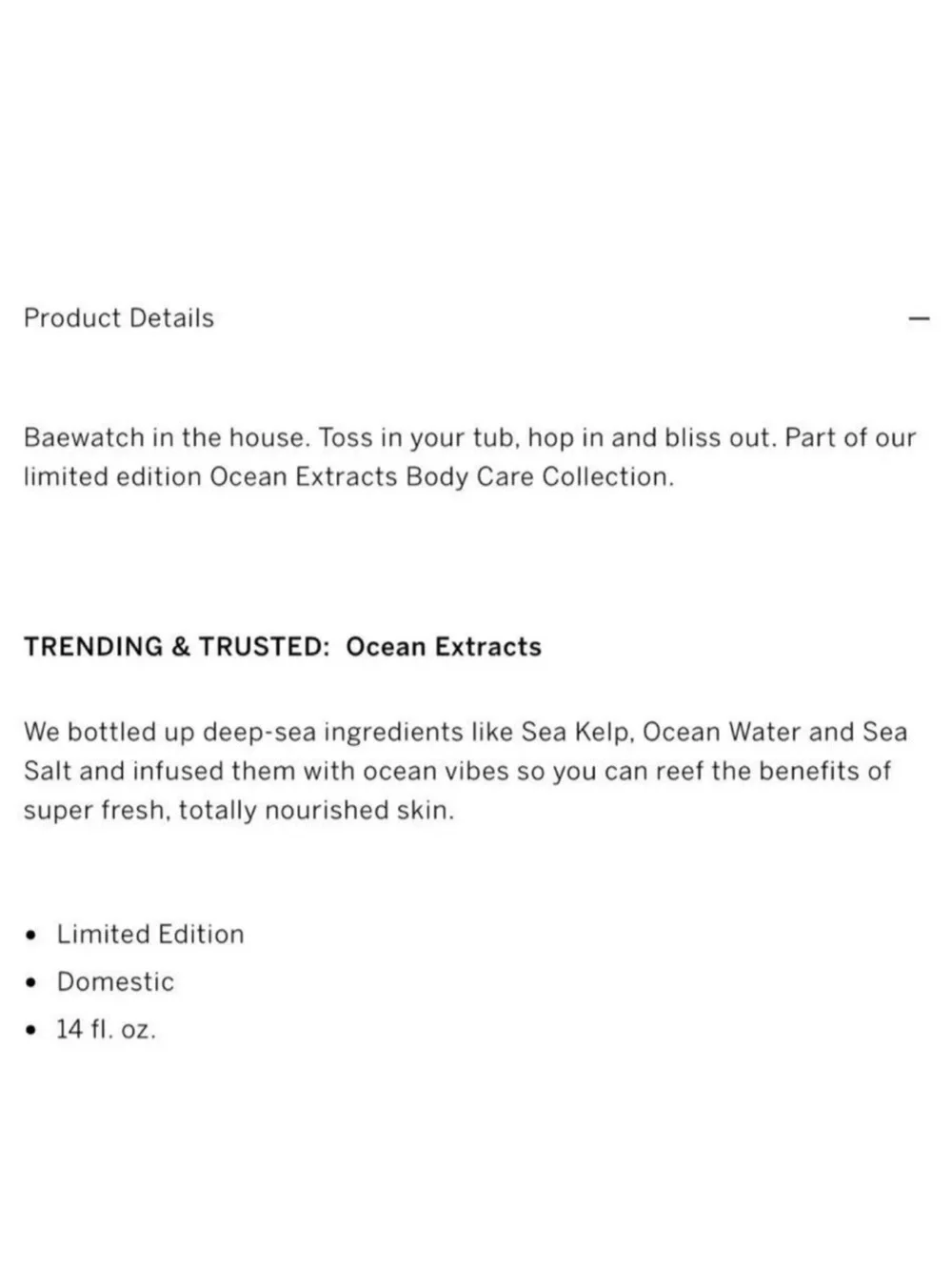 Victoria's Secret PINK Soap & Surf Ocean Extracts Body Wash and Bath Salts